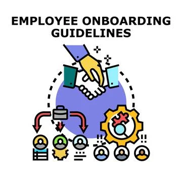 Employee onboarding process with new team integration Stock Illustration