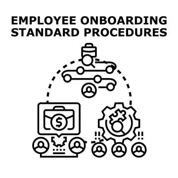 Employee onboarding standard procedures vector concept イラスト素材