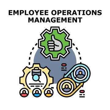 Employee operations management optimizing business process performance 스톡 일러스트