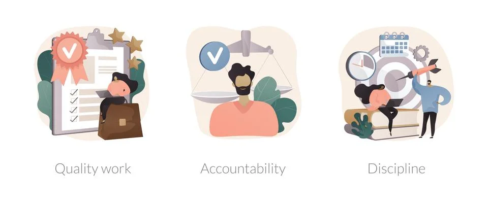 Employee performance abstract concept vector illustrations. Stock Illustration