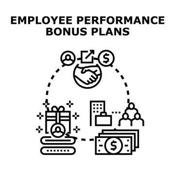 Employee performance bonus plans concept vector Stock Illustration