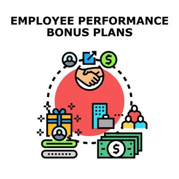 Employee performance bonus plans concept vector Stock Illustration