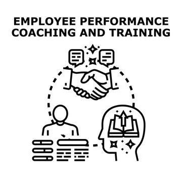 Employee performance coaching and training concept vector Stock Illustration