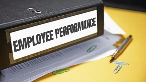 Employee Performance documents holder close up 4k footage Stock Footage 313344232