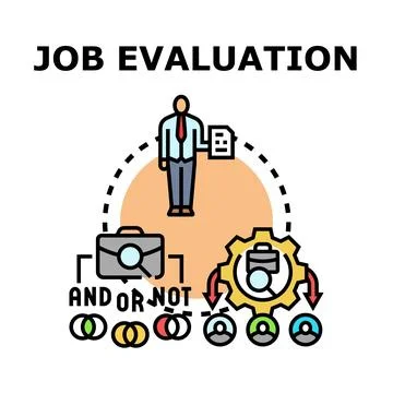 Employee performance evaluation and career development process Stock Illustration