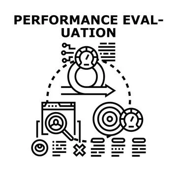 Employee performance evaluation and continuous improvement process Stock Illustration