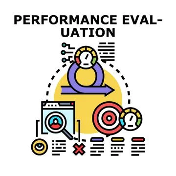 Employee performance evaluation and continuous improvement process Stock Illustration