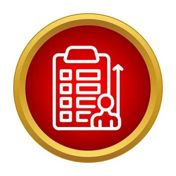 Employee performance evaluation and professional growth icon Stock Illustration