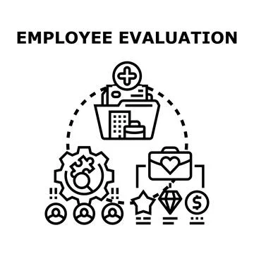 Employee performance evaluation and talent management process Stock Illustration
