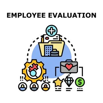 Employee performance evaluation and talent management process Stock Illustration