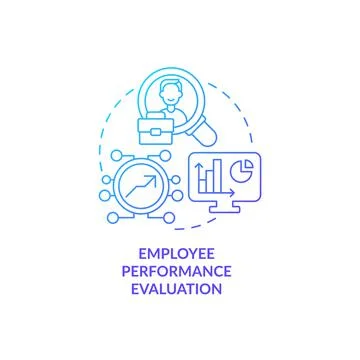 Employee performance evaluation blue gradient concept icon Illustrazione stock