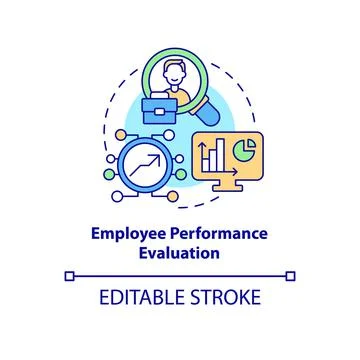 Employee performance evaluation concept icon 库存插图