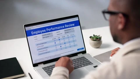 Employee Performance Evaluation Review Form: Measurement Stock Footage 310393508