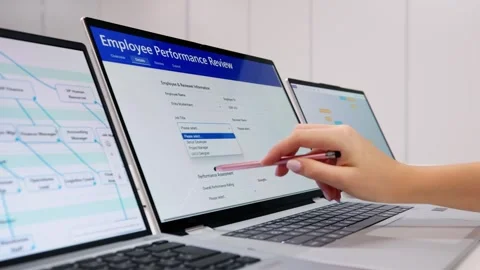 Employee Performance Evaluation Review Form: Measurement Stock Footage 320773349