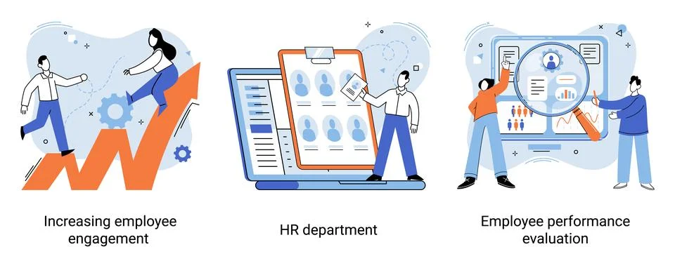 Employee performance evoluation, analysis of effectiveness of professional Stock Illustration