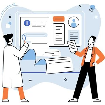 Employee performance evoluation, analysis of effectiveness of professional Stock Illustration