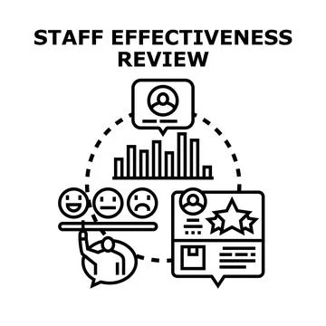 Employee performance review and development process Stock Illustration