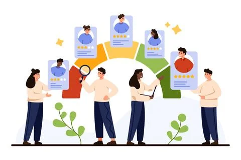 Employee Performance Review Evaluation Concept Stock Illustration
