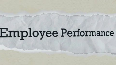Employee performance text concept dolly shot. Stock Footage 223348525