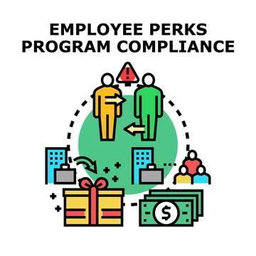 Employee perks program compliance concept vector illustration Illustration