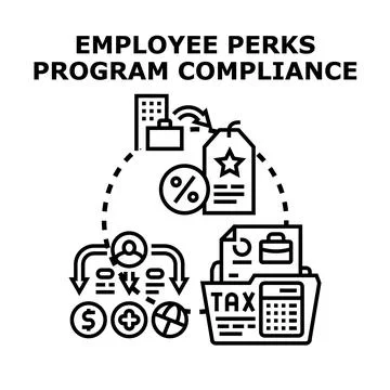 Employee perks program compliance concept developing business イラスト素材
