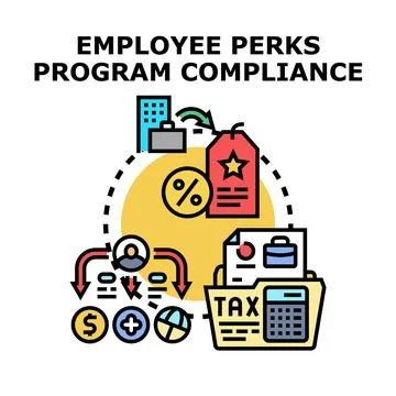 Employee perks program compliance concept developing business Stock Illustration