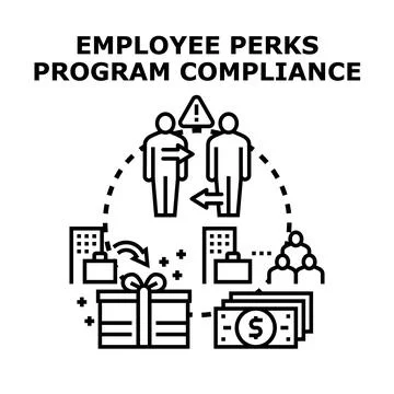Employee perks program compliance concept vector illustration Stock Illustration