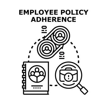 Employee policy adherence concept vector illustration Stockillustratie