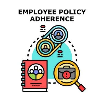 Employee policy adherence concept vector illustration Stock Illustration