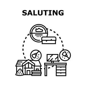 Employee preparing for work and maintaining tidiness Stock Illustration