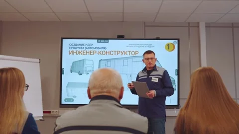 Employee presentation, design engineer presentation Stock Footage 262415179