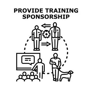 Employee professional development, business training sponsorship concept Stock Illustration