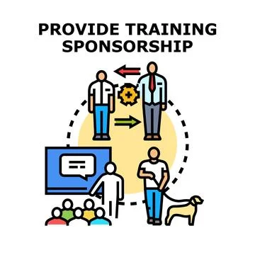 Employee professional development, business training sponsorship concept Stock Illustration
