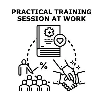 Employee professional development training session at work Stock Illustration