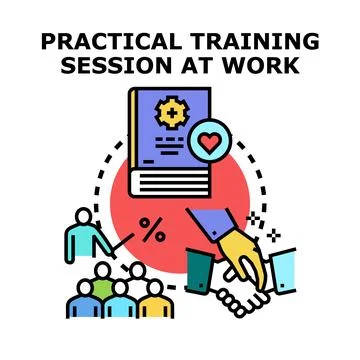 Employee professional development training session at work Stock Illustration