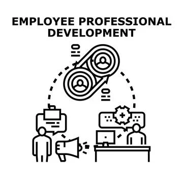 Employee professional development vector concept illustration Stock Illustration