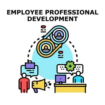 Employee professional development vector concept illustration Stock Illustration