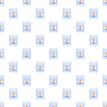 Employee profile resume seamless pattern for human resources Illustrazione stock