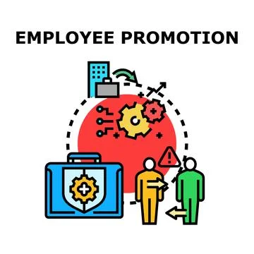 Employee promotion career development path concept Illustrazione stock