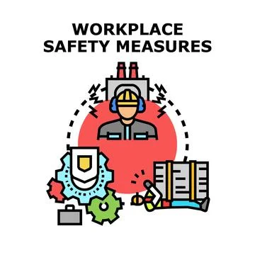 Employee protecting himself from dangerous working conditions Stock Illustration