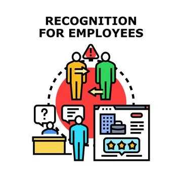 Employee recognition program building effective human resources Illustrazione stock