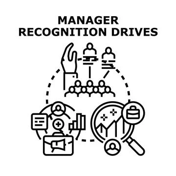 Employee recognition program driving business success and career growth Stock Illustration