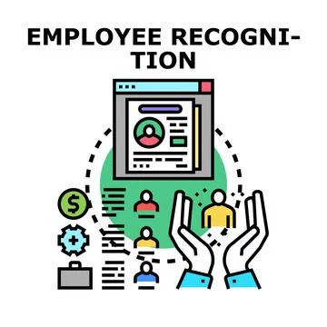 Employee recognition program offering praise and appreciation Stock Illustration