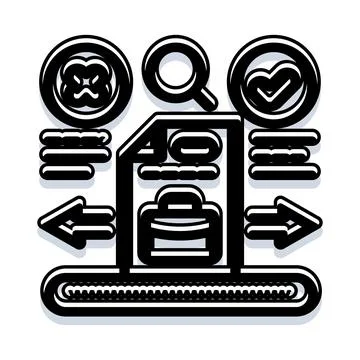 Employee recruitment process icon finding candidates successfully Stock Illustration