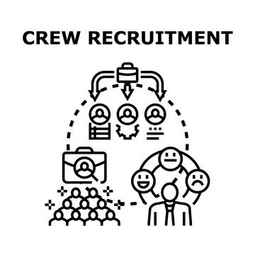 Employee recruitment process selecting new team members Stockillustratie