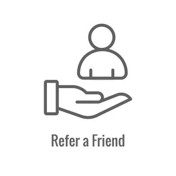 Employee Referral Process Icon with Networking, Recommendation, and reference Stock Illustration