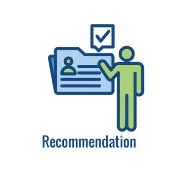Employee Referral Process Icon with Networking, Recommendation, and reference Stock Illustration