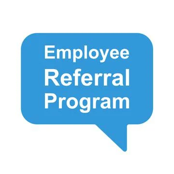 Employee referral program speech banner bubble icon vector for graphic design Illustrazione stock