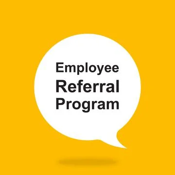 Employee referral program speech bubble banner vector with copy space human r Illustrazione stock