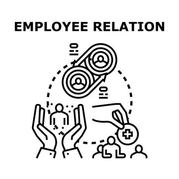 Employee relation and team development concept Stock Illustration